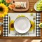 Buffalo Plaid Sunflower Sunshine Vase Summer Placemats Set of 4, 12x18 Inch Spring Table Mats for Party Kitchen Dining Decoration